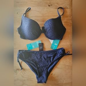 NWT H&M push up bikini 36D size 8 bottoms